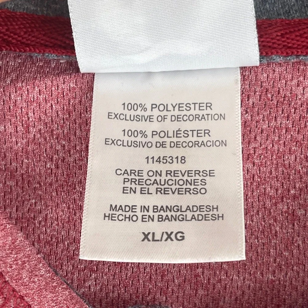 NHL Arizona Coyotes Quarter Zip‎ Pullover Mens XL Maroon Gray Heathered 1145318